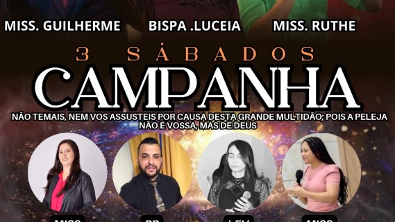 3 Sábados " CAMPANHA